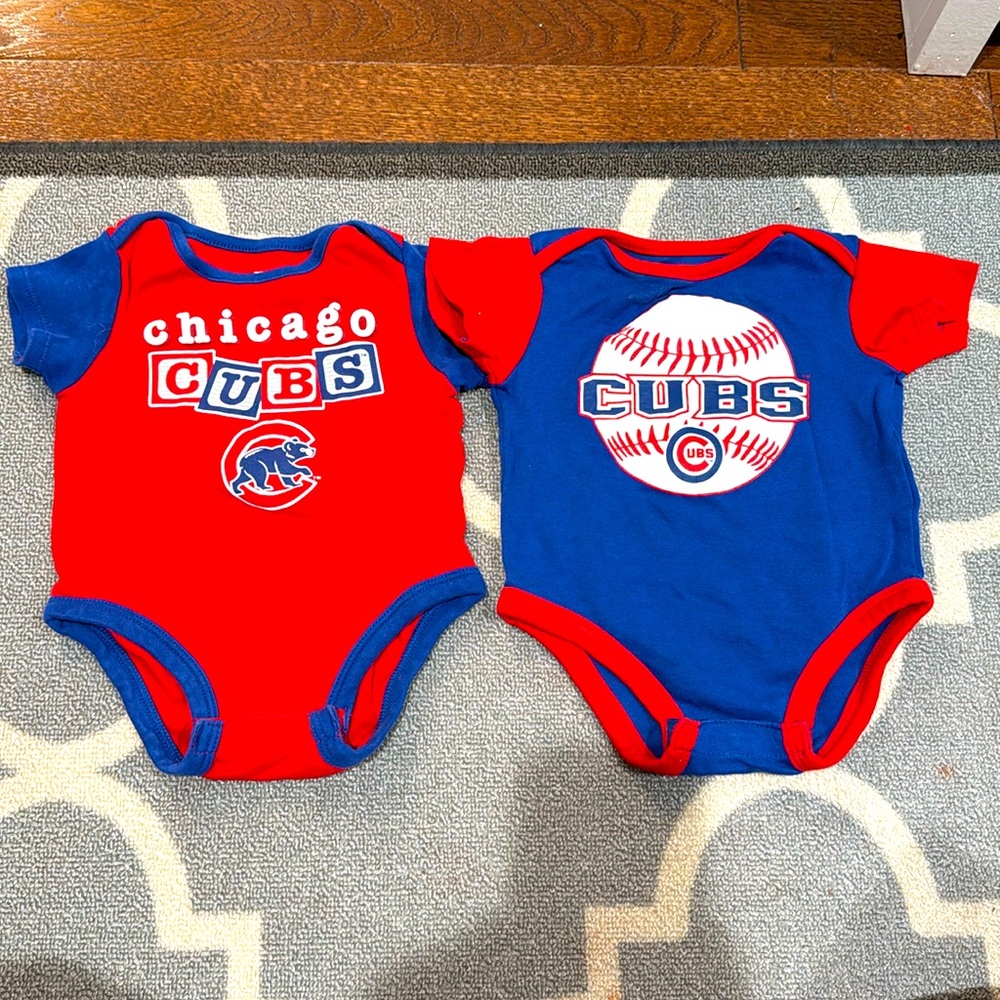 Chicago Cubs onesies- 2 pack bundle- size 12 months